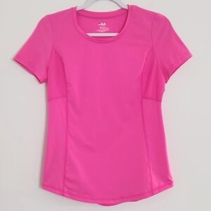 Fila Womens Bright Pink Short Sleeve Crew Athletic Tee Shirt/Size XS